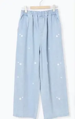Samansa Mos2 3Dレースモチーフ付きパンツ Lサイズのサムネイル