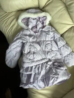 Any Fam 薄紫 フリル付きダウンコート