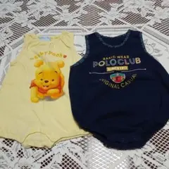 袖なし ロンパース　2枚まとめ売り　プーさん　プロクラブ