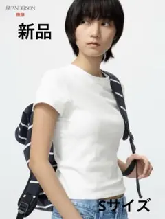 新品 ユニクロ UNIQLO JW ANDERSON ホワイト 半袖Tシャツ