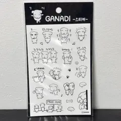 ガナディ GANADI シール ベーシックステッカー ホワイトのサムネイル
