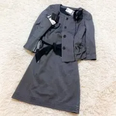 新品 エポカ セレモニースーツ 4点セット ノーカラー 花 ツイード ベルト