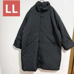 シーズンリーズン キルト ロングコート 中綿ジャケット アウター ブラック LLのサムネイル