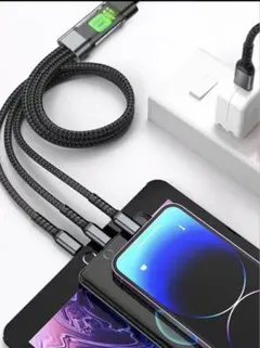 3in1充電ケーブル USB-C Lightning Micro USB