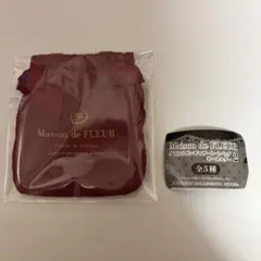 【ボルドー】メゾンドフルール　ダブルリボンギャザートートバッグ