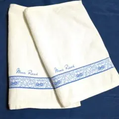 Nina Ricci 刺繍入りハンドタオル　２枚　34×36