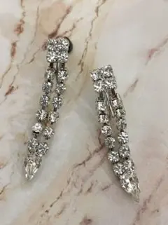 新品　ブライダル　キュービックジルコニア　イヤリング