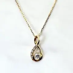 Vendome Aoyama K18 ダイヤモンド　ネックレス　ドロップ　ひねりのサムネイル