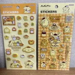 【 ポムポムプリン 】 ぷっくりシール2枚セット