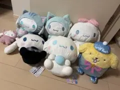 【バラ売り不可】サンリオ　シナモロール＆ポムポムプリン　ぬいぐるみ　7点セット