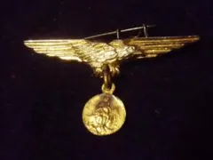 GBイギリス軍/英軍＊RAF/空軍＊銀製パイロットカフスボタン（実物
