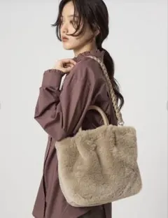 UNITED ARROWS フェイクファートートバッグ