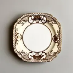 アンティーク　オールドノリタケ　ゴールドフラワー　金盛り花籠文　プレート【美品】