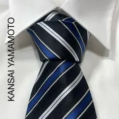 TG3654 KANSAI YAMAMOTO ストライプ シルク ネクタイのサムネイル