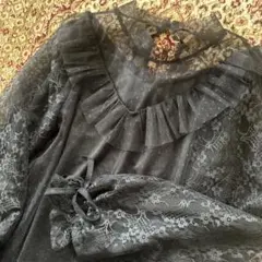 ブラウス レディース トップス レース 黒のサムネイル