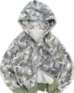 00s OLD UNIQLO サーマル パーカー カモフラ 迷彩