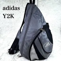adidas Y2K スリングバッグ ワンショルダー リップストップ グレー 黒