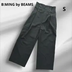 ビームス B:MING by BEAMS ワイドパンツ ブラック S　細見え