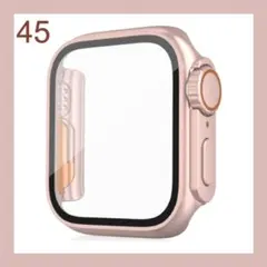 45mm アップルウォッチUltra風カバー ローズゴールド 44/41/40