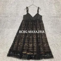 【BCBG MAXAZRIA】ドレスワンピース レースビーズ ひざ下のサムネイル