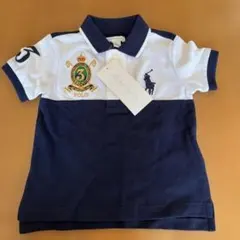 Ralph Lauren ポロシャツ 12M ネイビー/ホワイト