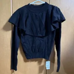 ⭐️INGNI フリル付きブラック長袖ニット