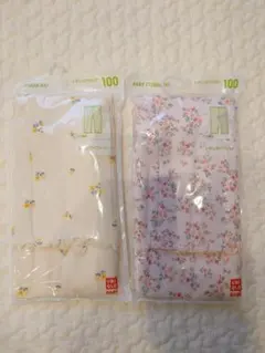 新品 UNIQLO 花柄レギンス 2枚セット 100 ユニクロ