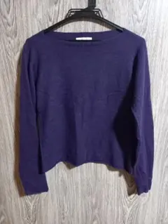 GALERIE VIE（ギャルリー・ヴィー） 紫 ニット ウール100% S　⑫
