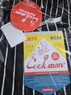 Cookman シェフパンツ ストライプ　　黒　新品タグ付き　Mのサムネイル