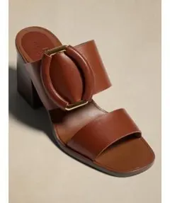 2025ss Banana Republic レザー ミッドヒール サンダル 6のサムネイル