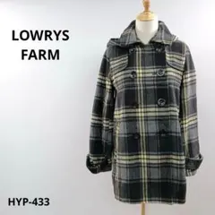 LOWRYS FARM ローリーズファーム チェック柄 コート ウール混 M