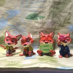 ズートピア ニックワイルド　フィギュア　4個セット