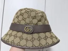 GUCCI GGキャンバス バケットハット ブラウン Sサイズのサムネイル