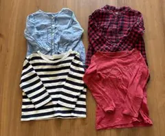 キッズ服 長袖シャツ 4点セット無印 ベビーギャップ　BONTON 90-100