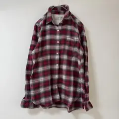 無印良品 チェック柄 長袖 ネルシャツ レディース Lサイズ