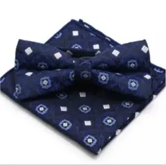 サッシュリボン サッシュベルト 蝶ネクタイ チーフ ネイビー