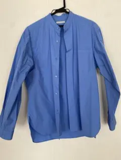 ユナイテッドアローズ メンズ バンドカラーシャツ 長袖 ブルー