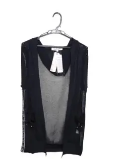 スーパービューティー ロングジレ ブラック 42 レース×シフォン素材