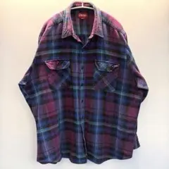Coleman チェック柄ヘビーネルシャツXL US古着
