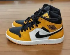 NIKE AIR JORDAN 1 MID TAXI /BLACK-WHITE