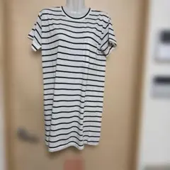 ANAPボーダー 半袖 Tシャツ ワンピース ポケット付