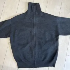 【UNIQLO U】ダブルフェイスフルジップジャケットチャコールグレー