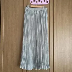 green label relaxing プリーツスカート ミントグリーン