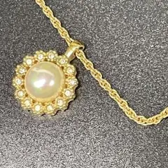 ニナリッチ　Nina Ricci　ペンダント　ネックレス　ゴールド　パール