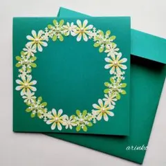 メッセージカード(大)　封筒付き　ハンドメイド　No.L‐5