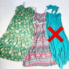 柄派手ワンピース2枚セット