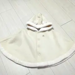 ミニハウス　クマみみフード付き　ポンチョ　ケープ