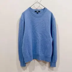 UNIQLO 【S】カシミヤ100% クルーネックセーター ブルー