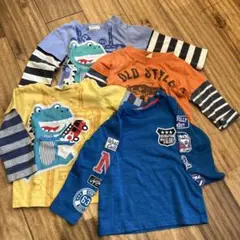 キッズ 長袖Tシャツ 4枚セット 90cm