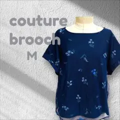 クチュールブローチ 花柄カットソー トップス チュール Mサイズ レース 刺繍のサムネイル